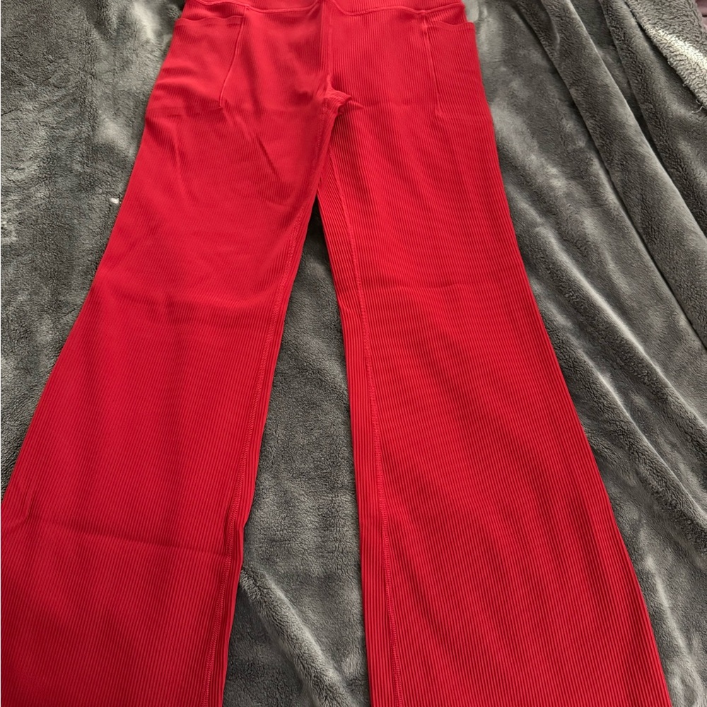 Athleta Vibrant Red Flare Pants